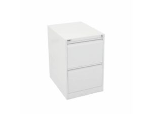 2 Drawer Steel Filing Cabinet - White