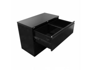 2 Drawer Lateral Filing Cabinet - Black