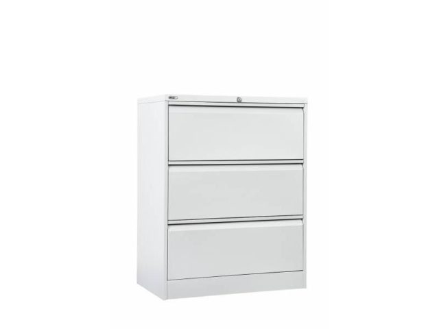 3 Drawer Lateral Filing Cabinet - White